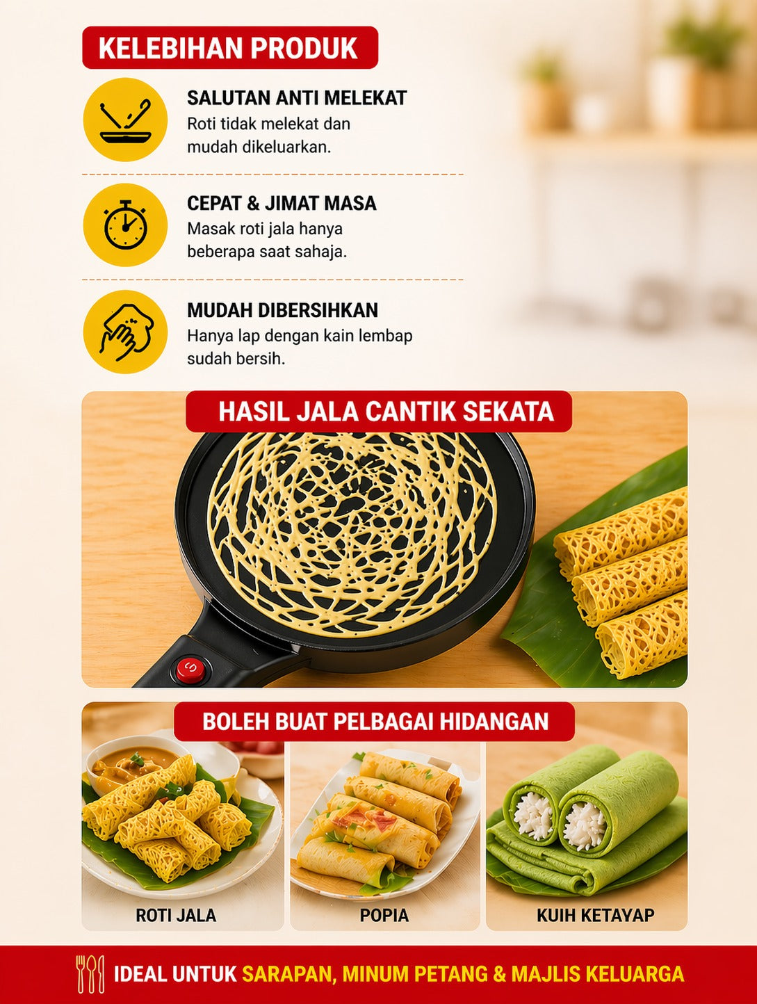 MESIN ROTI JALA/KUIH KETAYAP